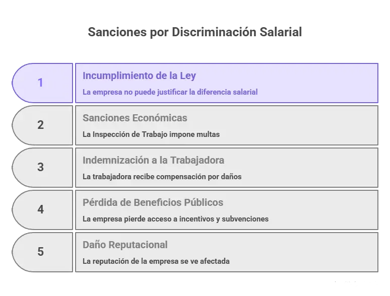 sanciones por discriminacion salarial